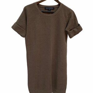 French CONNECTION Cotton/Wool Brown Sweater Chunky Knit Dress Size S